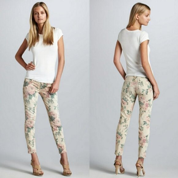 Current/ Elliott The Stiletto Jean in Haystack Floral - Picture 2 of 11